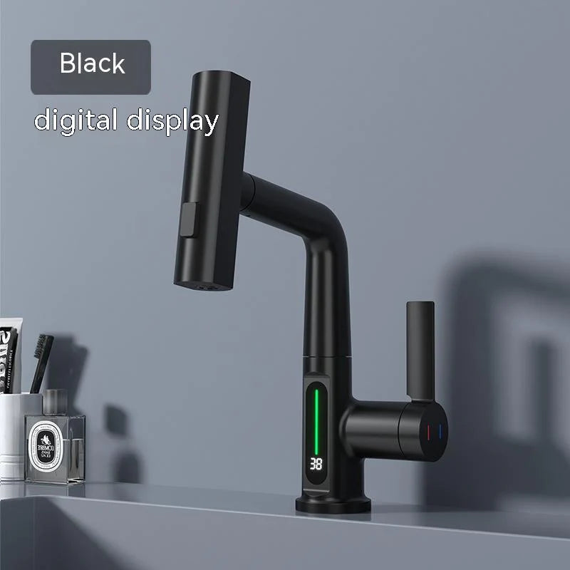 Intelligent Digital Display Faucet Pull-Out Basin Faucet Temperature Digital Display Rotation